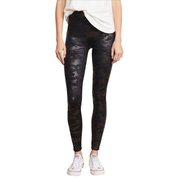 SPANX Pants - Spanx Faux Leather Camo Leggings